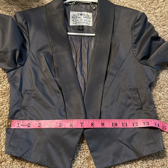 Blanc Nor Cropped Blazer Pewter S - Picture 11 of 13